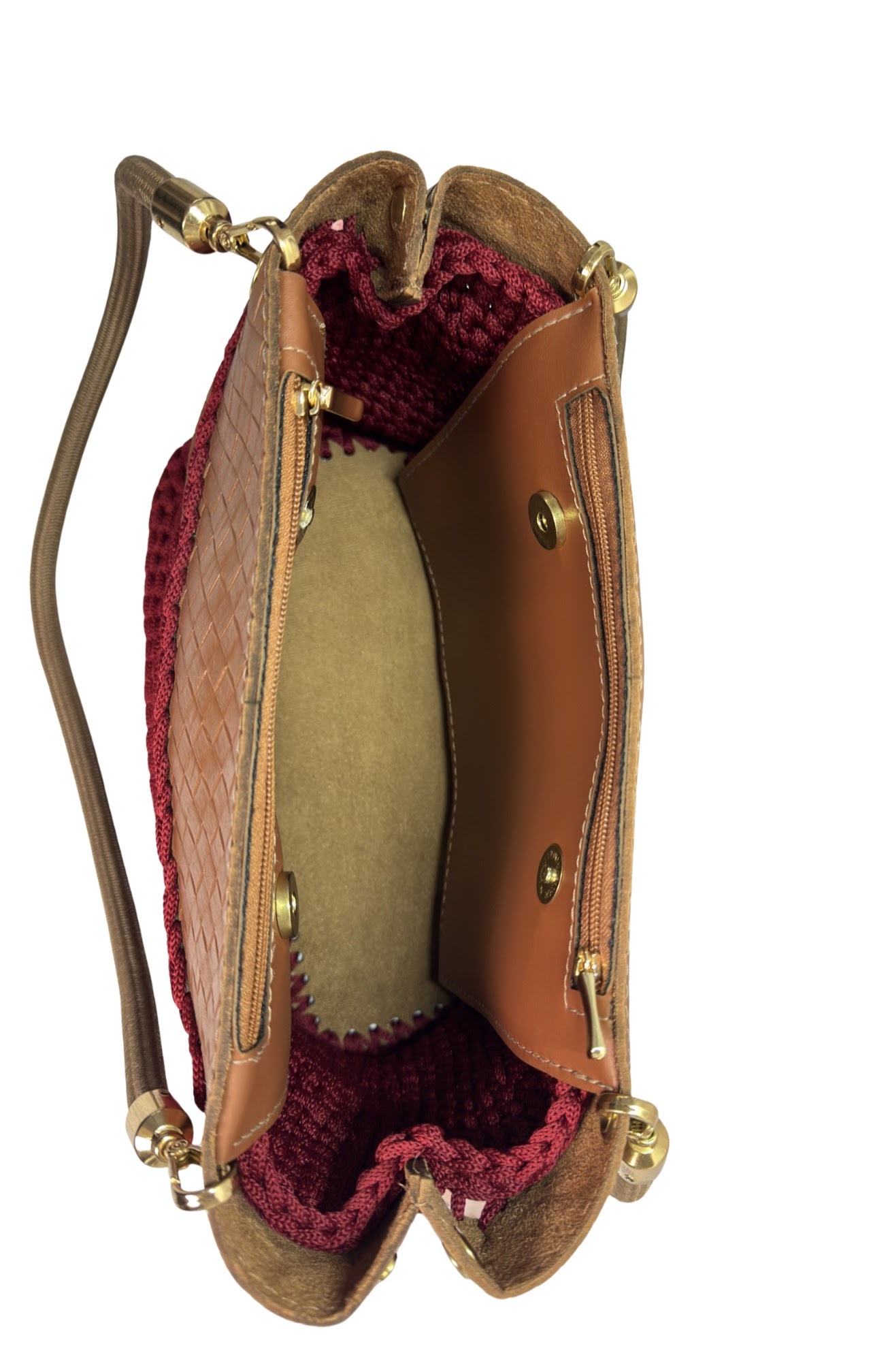 BOLSA EUQUISIMIFIZ CROCHÊ VERMELHA - Imagem 3