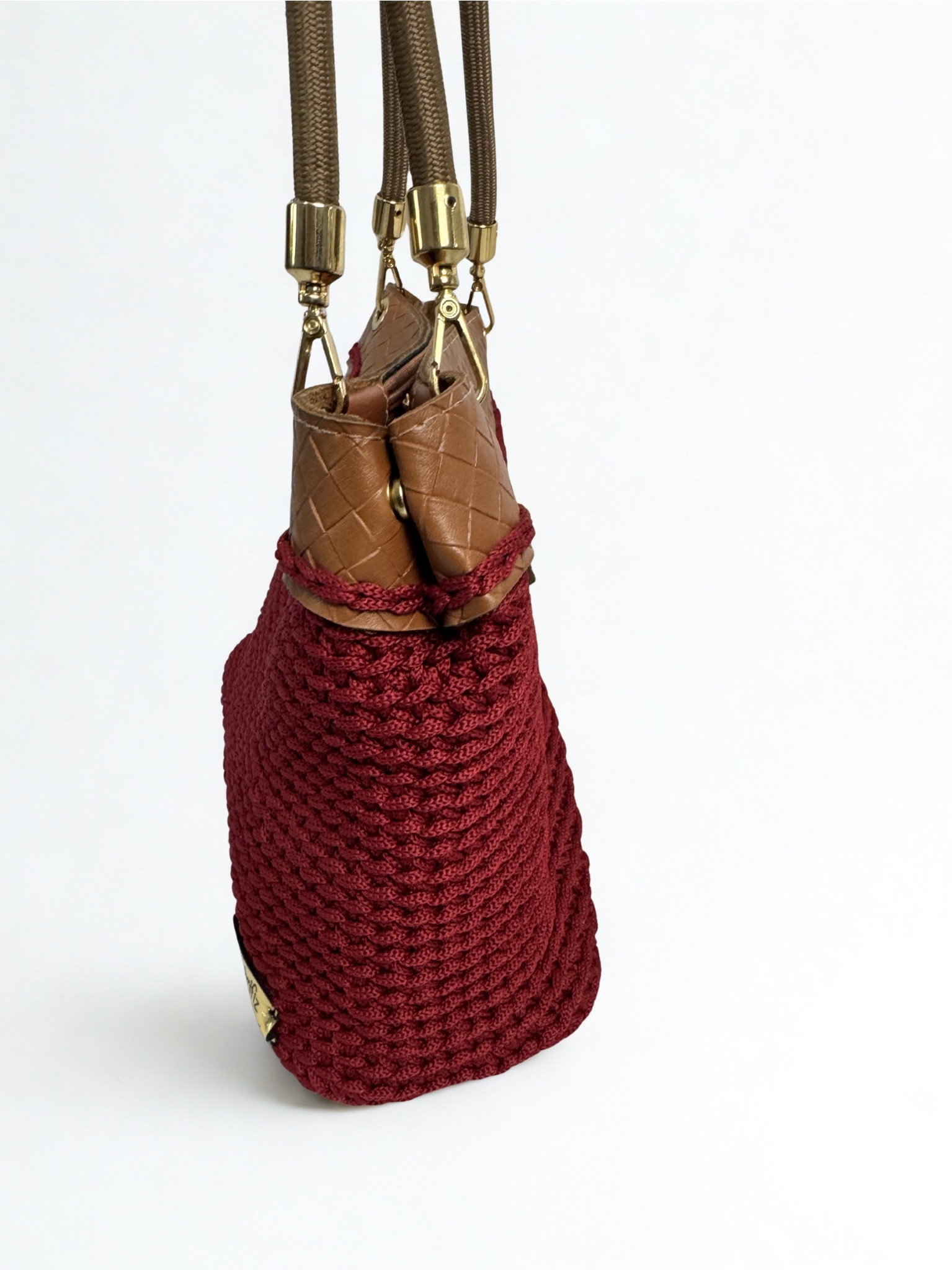 BOLSA EUQUISIMIFIZ CROCHÊ VERMELHA - Imagem 2