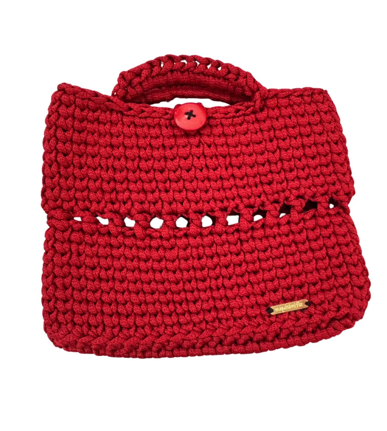 BOLSA EUQISIMIFIZ ESTILO CARTEIRO EM CROCHÊ - Imagem 5
