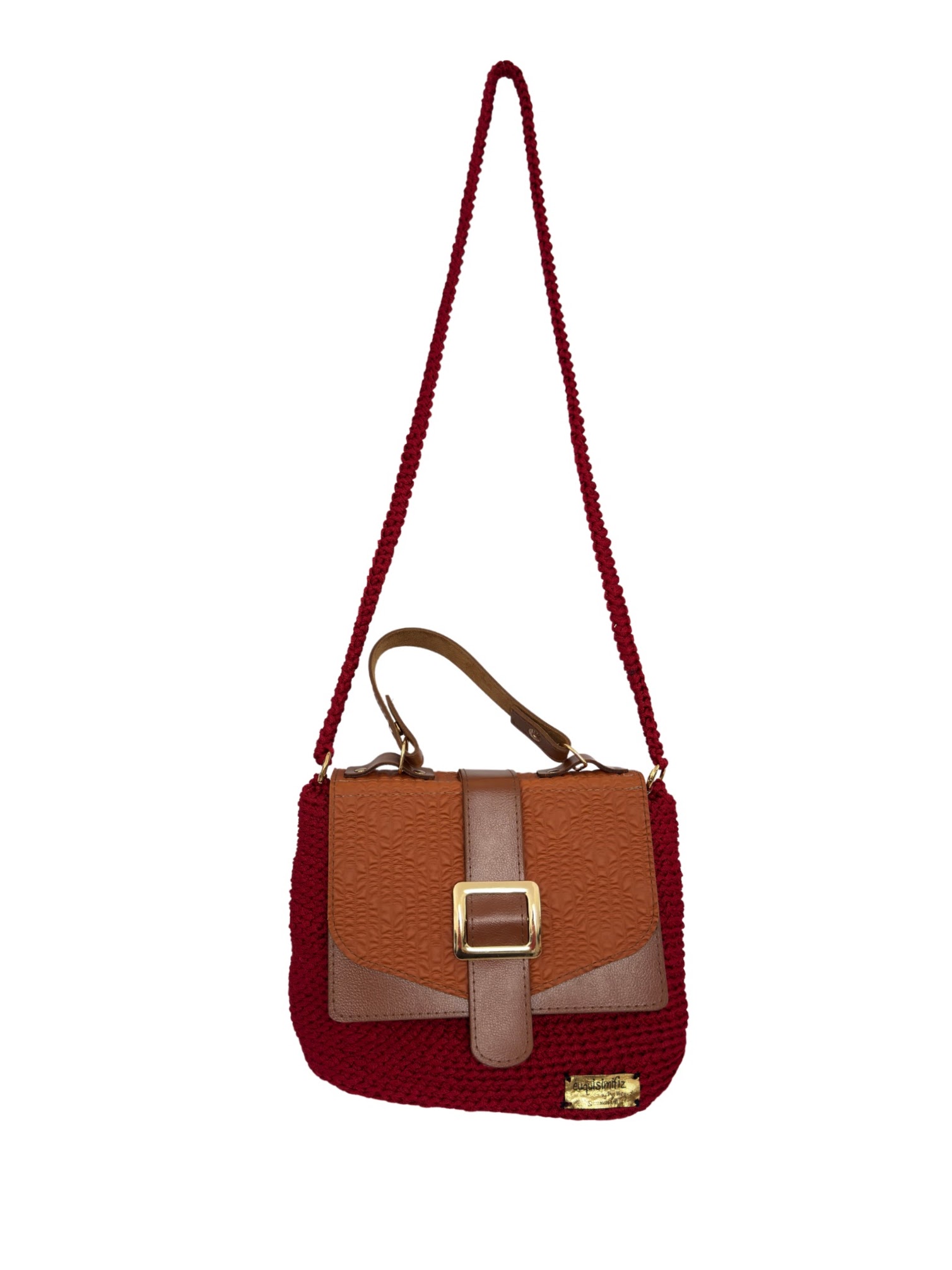 BOLSA EUQISIMIFIZ ESTILO CARTEIRO EM CROCHÊ